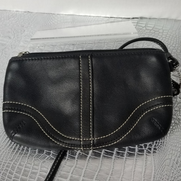 COACH VINTAGE WRISTLET BLACK LEATHER - Picture 5 of 8